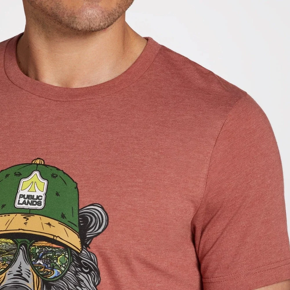 WILD TRIBUTE Public Lands MIAMI VICE Bear T Shirt‎ ZION National Park Sz Medium
